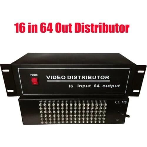 BNC Video Distributor 16 In 64 Out Composite Amplifier 16CH To 64CH Splitter For CCTV Security Camera DVR System