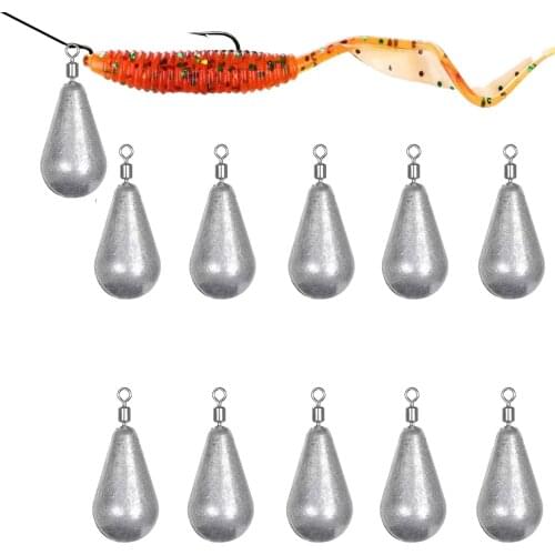 10pcs/lot Fishing Weights Sinkers 7g 11g 14g 21g 26g Fishing Sinker Rotation Whirling Weight Bass Fishing Tackle Accessories