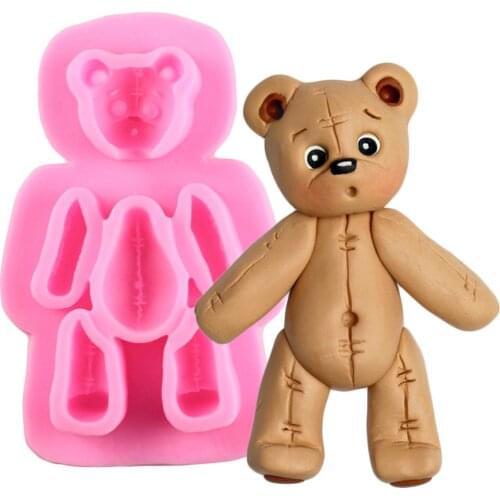 Lovely Cartoon Bear Silicone Cake Molds Animals Fondant Mold Candy Chocolate Moulds Cake Decoration Tools Kitchen Baking Tools
