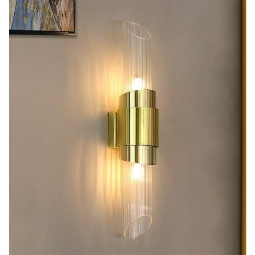 Modern led crystal arandela industrial decor abajur luminaria de parede lampara pared bedroom