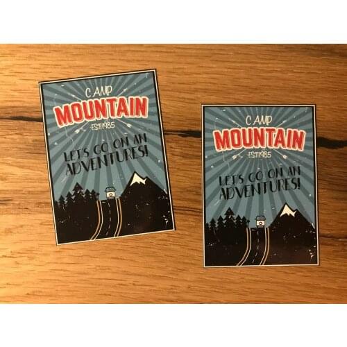 Mountain Reise Aufkleber Koffer Backpacker Travel Work Retro Oldtimer TR007