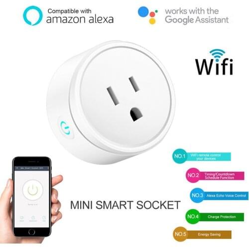 Newest Smart WiFi Plugs Sockets Intelligent Voice Control Timing Power Monitor Plugs Outlet Work with Google Home Alexa IFTTT