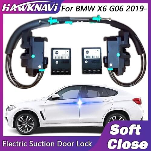 Smart Electric Suncion Door Lock for BMW X6 G06 2019- with Auto Soft Close Super Silence Anti Pinch Car Vehicle Door