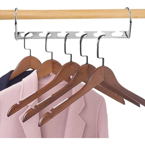 Bedroom Supplies Hanger Organizer Fast Drying Storage Rack Space Saving for clothes 6 Hole Magic Clothes Hanger