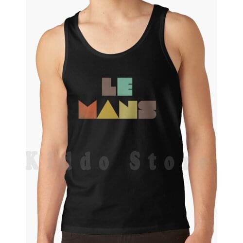 Le Mans Vintage tank tops vest 100% Cotton Le Mans France Travel Le Mans Vintage Le Mans Retro Le Mans Design Le