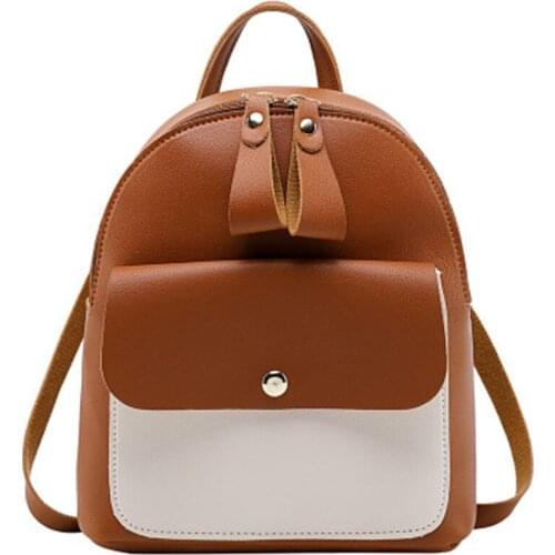 Women Bag Female Zipper Mini Backpack Fashion PU Leather Small Backpacks for Teenage Girls Kids Female Back Pack School Backpack