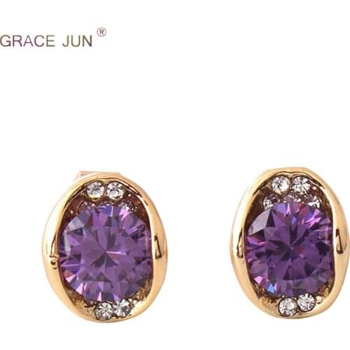 Top Quality Gold Color Big CZ Rhinestone Clip on Earrings No Pierced for Women Luxury Fashion Without Cushion Earring Bijouterie