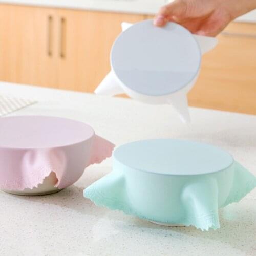 1Pcs/set Food Fresh Keeping Wrap Kitchen Tools Reusable Silicone Food Wraps Seal Vacuum Cover Stretch Lid Kitchen Accessories