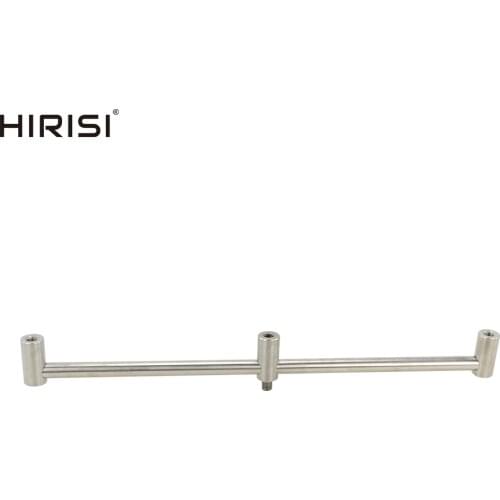 2pieces 38cm Stainless Steel Carp Fishing Buzz Bars Rod Support for 3 Fishing Rods