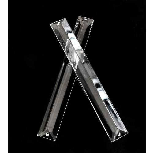 5PCS Clear Glass Crystal Pillar Bar Parts for Chandelier Crystals Part Pendant Suncatcher Two Holes DIY Home Wedding Decor 150mm