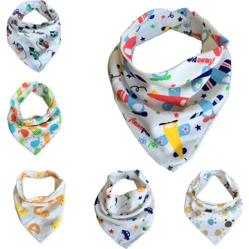 6pcs Baby Cotton Bib/Infant Saliva Towels/Baby Accessories Bibs 1-3 years