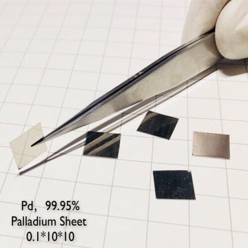 99.95% Palladium Metal Sheet 10*10*0.1 mm