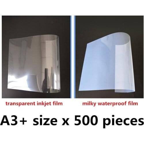 A3+ size *500 pcs Transparent PVC film sheets for inkjet printer