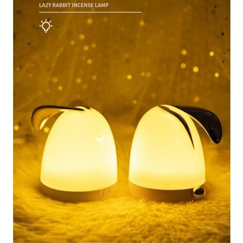 Cute rabbit aromatherapy lamp rechargeable battery aroma diffuser LED night light air purifier Drop shipping