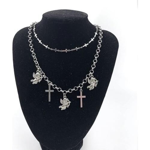 Harajuku clavicle chain Choker retro short chain neck chain simple street personality Angel Necklace