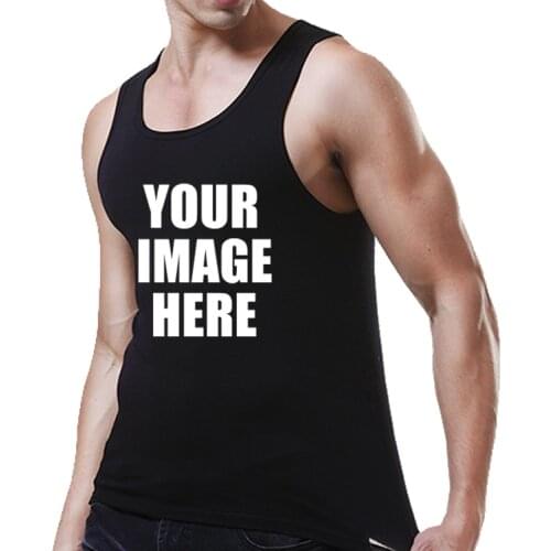 Add Your Own Design Cotton Plain Bodybuilding Low Moq Custom Mens Fitness Stringer Gym Sport Logo Tank Tops