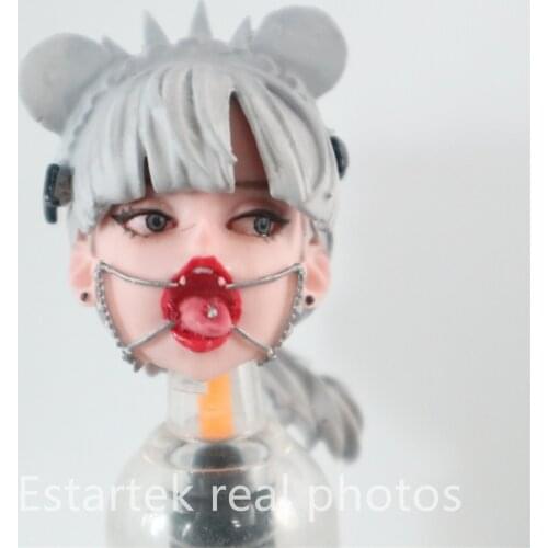 Estartek 1/6 Custom Anime Girl Head Sculpt Open Mouth Version for 12inch Action Figrue DIY