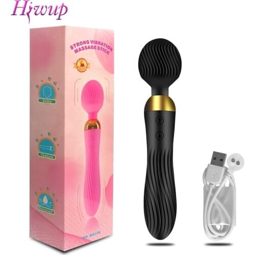 Powerful AV Vibrator Sex Toys Magic Wand for Women G Spot Clitoris Stimulator Dildo 18 Speeds Dual Motors Toys for Muscle Adults