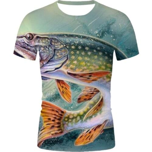 New print carp funny graphic T-shirt for both men and women 3DT t-shirt hip-hop 3DT Harajuku hot selling cool fish T-shirt men