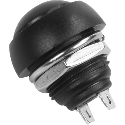 Hot Black 5X Pcs M4 12mm Waterproof Momentary ON/OFF Push Button Round SPST Switch