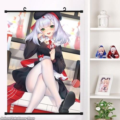 Hot Anime Game Genshin Impact Noelle Lovely Girl Cosplay Poster Wall Scroll Painting Mural Fashion Home Decor Collection Art
