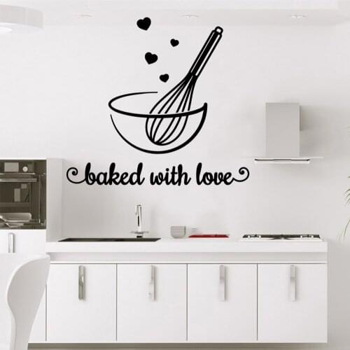 Kitchen Room Decoration Stickers American Style Paint Love Entry Vinyl Mural Art Wall Decals Baking Room Wall Stickers