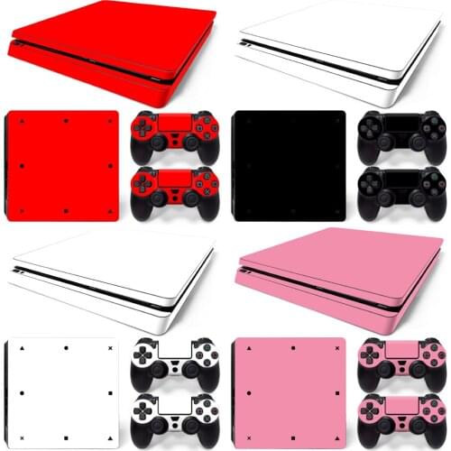 Pure color design For PS4 slim Console and Controllers stickers For ps4 slim skin sticker for ps4 slim vinyl sticker