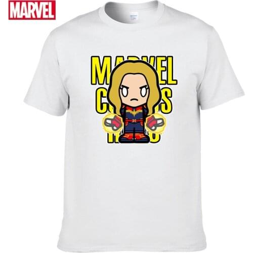 Marvel The Avengers Captain Marvel T-shirt Comfortable Breathable 100% cotton Fashion clothes for teens Summer men tshirt #139