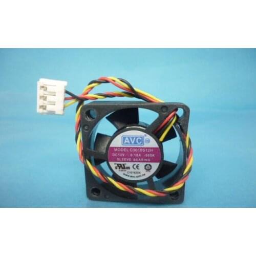 Brand new original authentic AVC C3010S12H 3010 12V 0.10A 30*30*10MM 3 line oil micro cooling fan