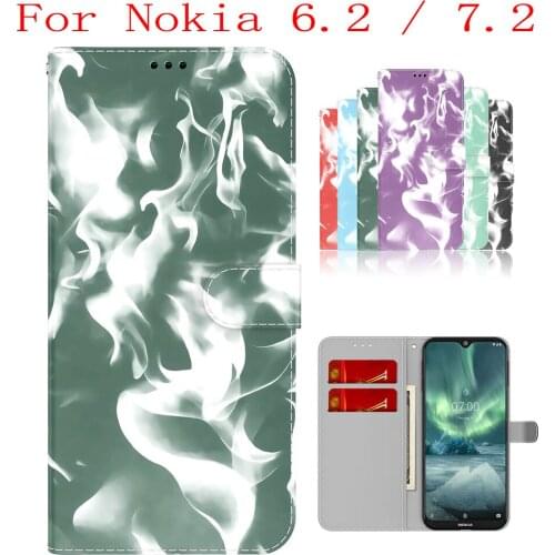 Sunjolly Case for Nokia 6.2 7.2 Wallet Stand Flip PU Phone Case Cover coque capa Nokia 6.2 7.2 Case Nokia 6.2 7.2 Cover