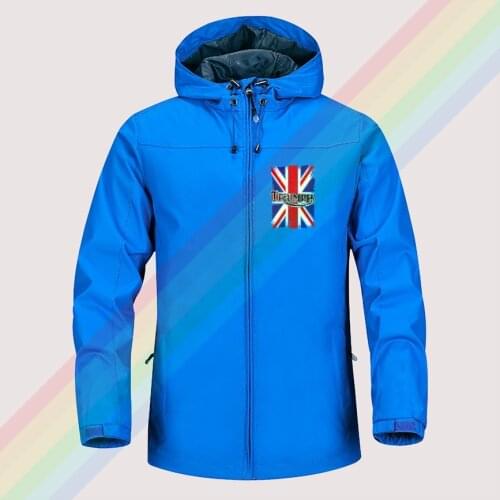 Triumph Union Jack icon Outdoor Mountaineering Windproof Jacket Hooded comfortable Men Women Fashion High Quality Asian size