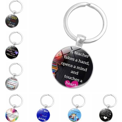 Creative Chaveiro Merci Maitresse High Quality Super Clear Reflective Glass Initial Key Chain Fashion Men and Women Gift Jewelry