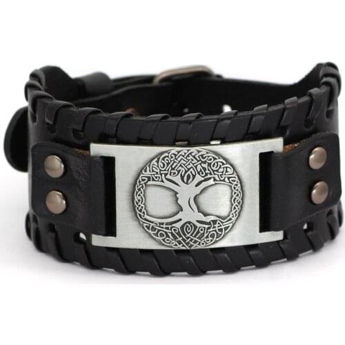 Viking Bracelet Norse Yggdrasil Tree of Life - Nordic Bracelet with Yggdrasil Tree of Lifes - Celtic Pagan Jewelry