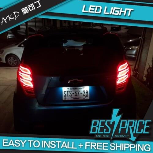 AKD Car Styling for Chevrolet Spark Tail Lights 2012-2017 New Spark LED Tail Lamp DRL Signal Brake Reverse auto Accessories