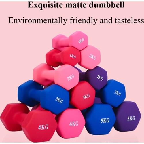 Factory Customized Color Sports Environmental Protection Solid Cast Iron Small Dumbbell Bells Hexagonal Home Fitness Dumbbells