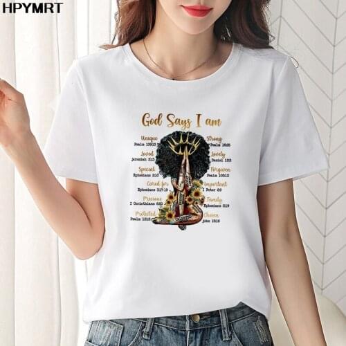 God Says I am Fun Graphics Print Tshirt Women Clothing Streetwear Short Sleeve T shirt Female T-shirt Top Casual Tee Clothing