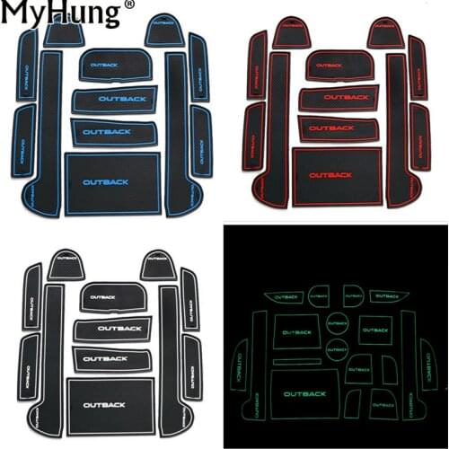Fit For Subaru Outback 2010 To 2014 Car Non-Slip Cup Cushion Door Groove Mat Covers Cup Mat 12pcs Per Set Car Accessories