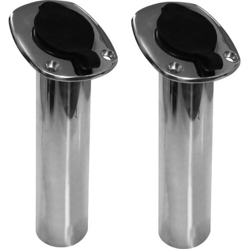 2X 30 Degree Stainless Steel Flush Mount Fishing Rod Holder boat rod holders For marine boat yacht accessories