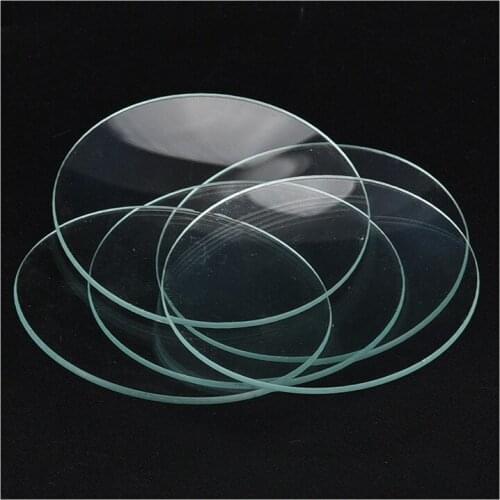 5pcs Transparent Clear Glass Lab Flat Watch Dish, Beaker Cover, Glass Watching Dish for Laboratory Experiment