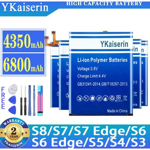 Battery For Samsung Galaxy S5 S6 S7 S8 S3 S4 S7 S6 Edge G950F G930F G920F G900F G925F G935F I9300 I9500 Bateria + Track Number
