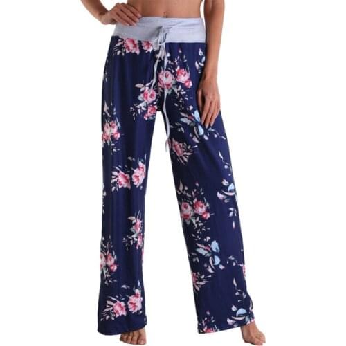 Womens Lace-up Casual Trousers Summer Wide Leg Loose Lace-up Camouflage Print Pants