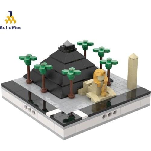 Buildmoc City Buildings 222 Pcs Las Vegas Luxor Modular City Hotel Street View Building Building Block Model House Toy Boy Gift