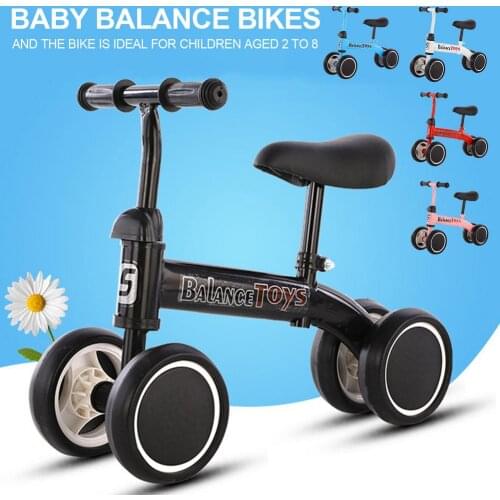 Baby Balance Bikes No Pedal 4 Wheels Toddler Infant Bikes