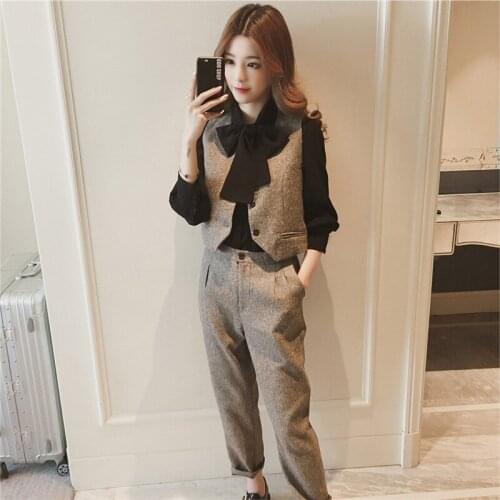 EASTQUEEN Women's Trouser Suits With A Vest