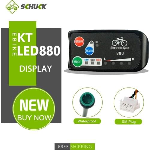 Electric Bicycle 36/48V Simple KT-LED880 Display E-bike for Kunteng Controller LED Control Panel SM Plug Accessories