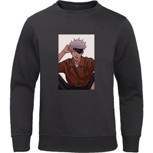 Gojo Satoru Printing Hoodies Men Fashion Sweatshirts Japan Comics clothing Casual Funny Streetwear Fleece Oversize Men Pullover