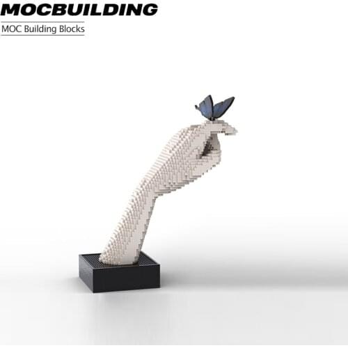 Classic Simulation Technology Insect Butterfly Building Block MOC Childrens Toy Gift White Hand-shaped Butterfly Building Block