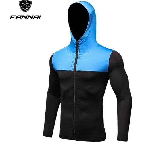 Running Jacket Men Breathable Quick-drying Running Jersey Windproof Coat Outdoor Fitness Tight Top Sports Hiking Run Hooded
