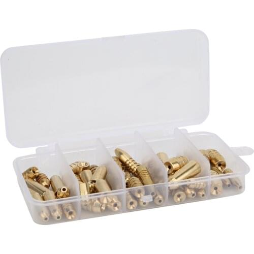 52 Pcs Brass Fishing Sinkers And Weights For Freshwater Saltwater Kit With Storage Box Fish Tackle Accessories Fishing Sinker