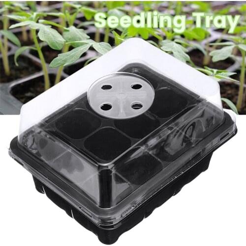 Seedling Trays Seed Starter Tray 12 Holes Plant Flower Grow Starting Starter Box Gardening Seedling Pot Garden Tools
